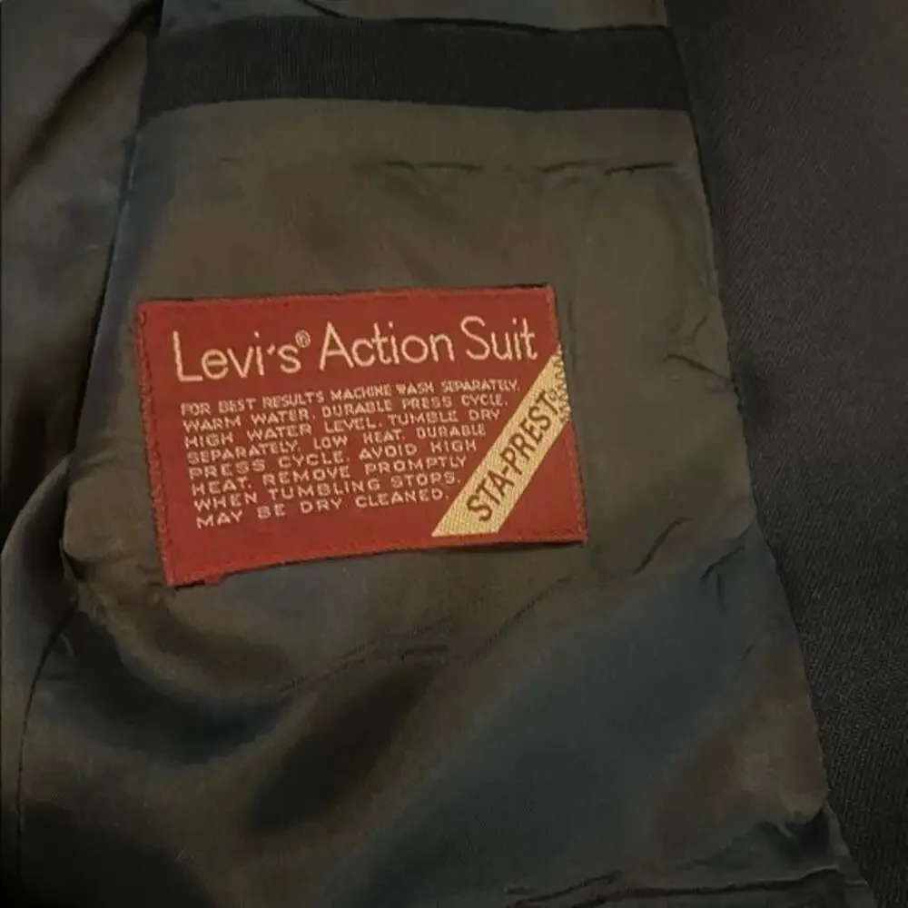 Men's Levi's Men's Wear Action Navy Blue Suit Coat Jacket - 40R